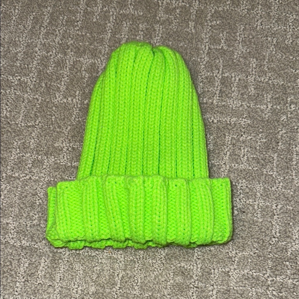 Neon Green Kids Beanie